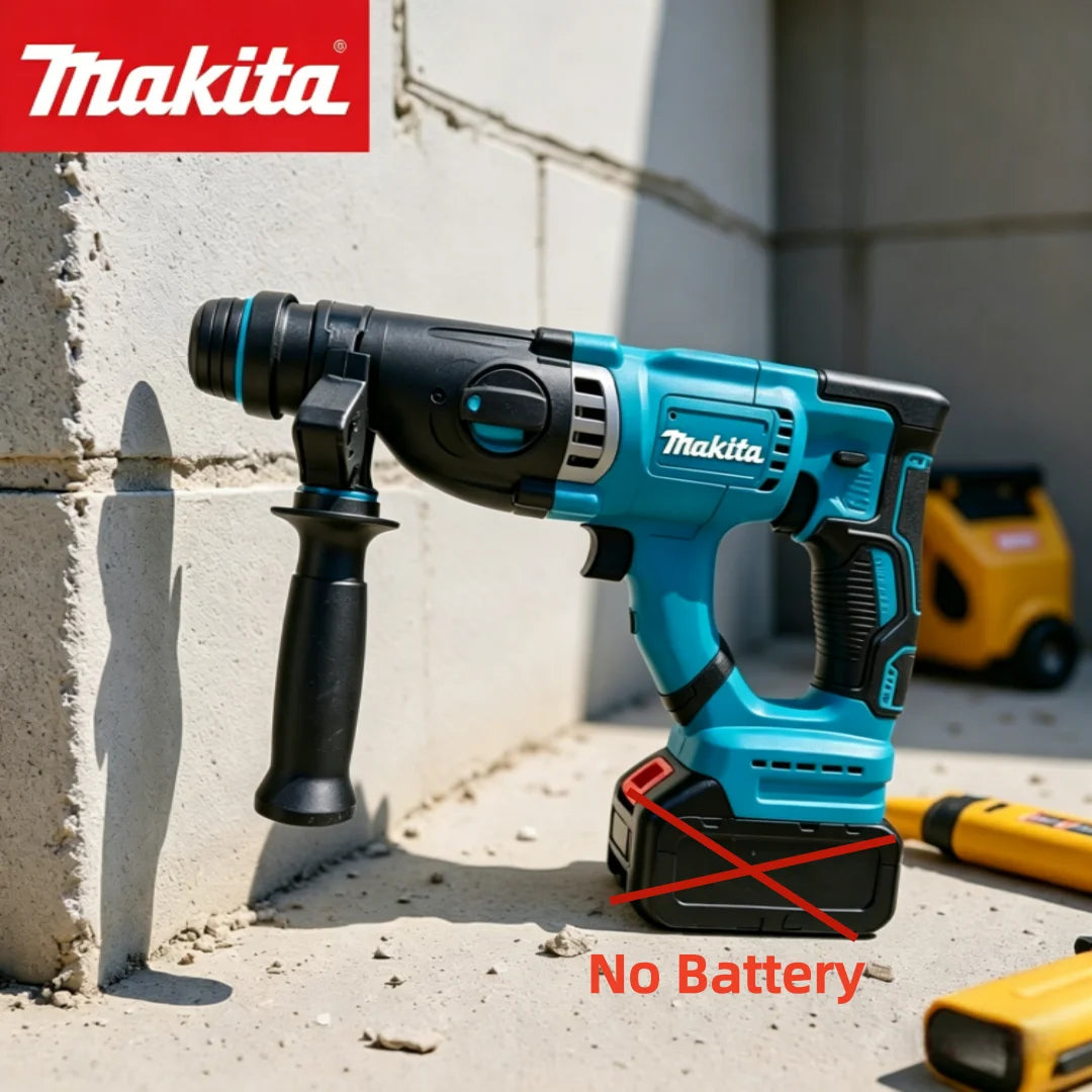 Makita DCH263 High Power 18V Lithium Brushless Concrete Drill Machine Hammer Shake Absorbing Features 4 Groove Rotary Hammer