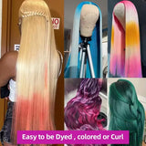 Long Inch 613 Human Hair Wig Blonde 613 Hd Lace Frontal Wig Straight Human Hair Wigs Colored Honey Blonde Human Lace Front Wigs