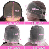 HD Transparent 13x4/13x6 Straight Lace Front Wig 7x6 Glueless Wig Brazilian 360 Human Hair Lace Frontal Wigs For Black Women