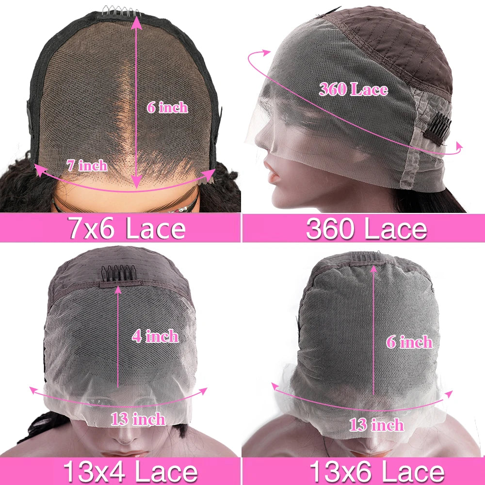 HD Transparent 13x4/13x6 Straight Lace Front Wig 7x6 Glueless Wig Brazilian 360 Human Hair Lace Frontal Wigs For Black Women