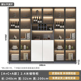 Customized sideboards, high cabinets, light luxury, modern living room storage cabinets, wine cabinets, integrated wall-walled