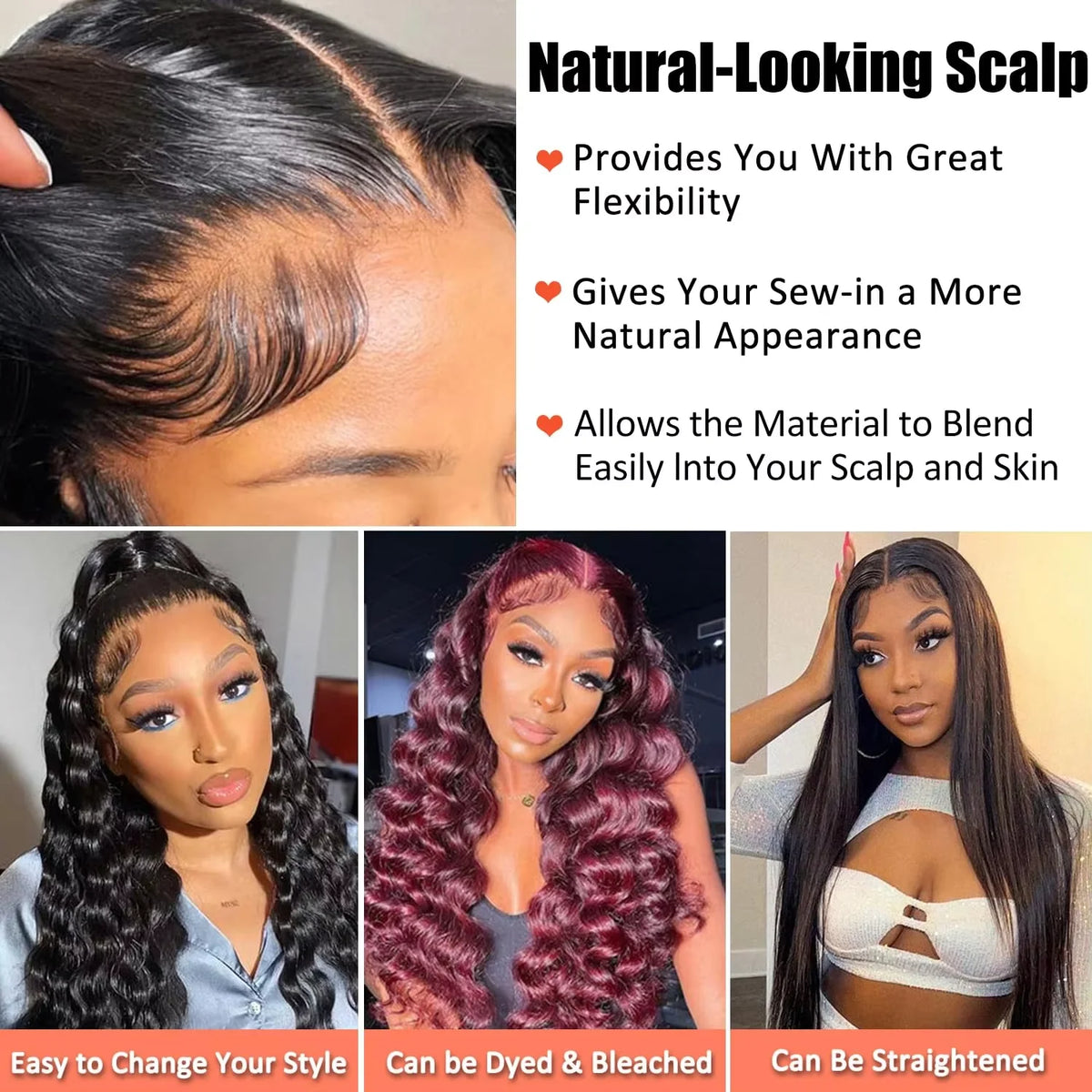 Loose Deep 13x6 Lace Front Human Hair Wig 30 40 Inches Brazilian Water