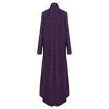 Miyake Pleated Turndown Collar Long Sleeve Cardigan Dress Long Coats Women New Abaya Fashion Solid Loose Large Size Clothes