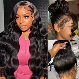 Invisible Strap 360 Full Lace Wig Body Wave 360 Hd Lace Wig 220% Density Natural Color Loose Body Wave Brazilian Human Hair Wigs