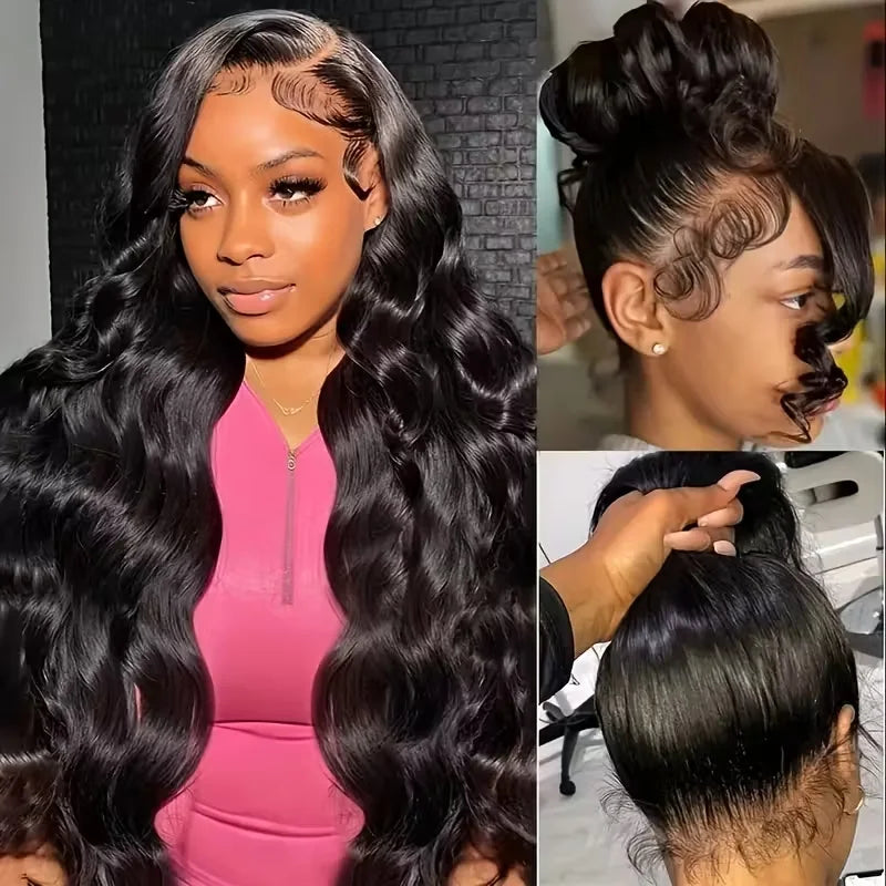 Invisible Strap 360 Full Lace Wig Body Wave 360 Hd Lace Wig 220% Density Natural Color Loose Body Wave Brazilian Human Hair Wigs