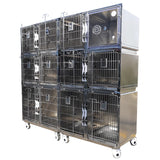 Veterinary Cage Twelve Compartments for Pet Hospital Pet Cages Dog Cat Veterinary