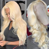 200% 250% Density 613 Blonde Lace Front Wigs Body Wave Human Hair 13x6 13x4 Hd Lace Frontal Wig Pre Plucked Brazilian Ponytail Human Hair Lace Frontal Wig For Women Ready to Wear On Clearance Sale Pre Plucked Wig Party Work