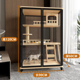 AA No panoramic cat villa household cat cage indoor solid wood balcony direct sales cat cage