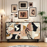 -*French side cabinet solid wood entrance entrance shoe cabinet integrated living room wall storage table