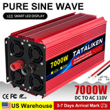 Pure Sine Wave Inverter 3500W/4000W/4500W/5000W inverter  12v converter 60HZ Portable camping car available US socket
