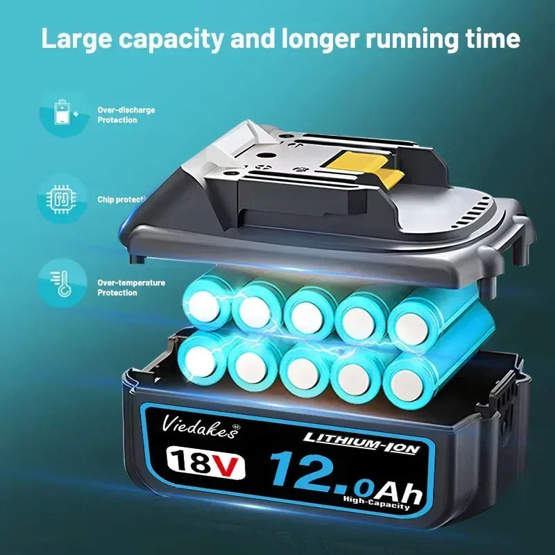Original 18V 8.0Ah/10.0Ah/12.0Ah 18V Tool Battery BL1830B BL1840B BL1860 BL1850B Tool Battery for Makita 18V Battery