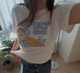 Summer New Women's Cute Patter Print T-Shirt Short Sleeve O-Neck Tee Top for Ladies