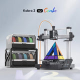 New！ANYCUBIC Kobra 3 V2 Combo 600mm/s Fast Printing 3D Printer 8 Colors ACE Pro Filament Auto Leveling FDM Desktop 3D Printer