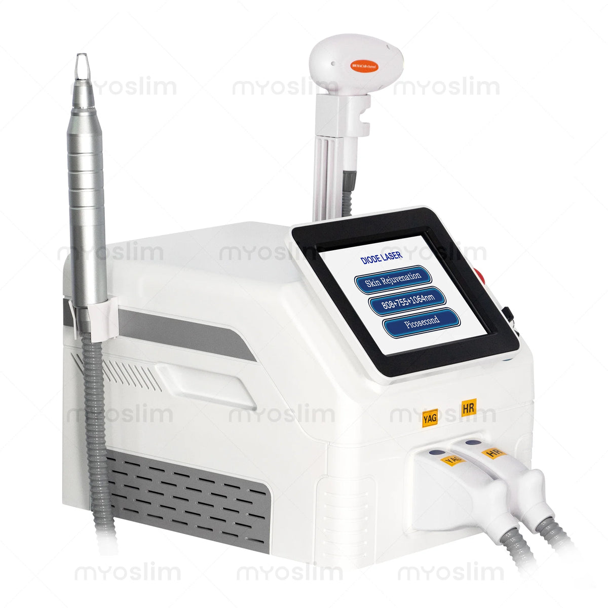 2 IN 1 Diode Laser PicoSecond Laser Machine 808nm 755nm 1064nm Hair Removal Tattoo Removal Skin Rejuvenation Beauty Device