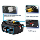 BL1860 for Makita 18V 8Ah Original Battery BL1830 BL1860 BL1850B Tool Battery Compatible for Makita 18 Volt Wireless Grinder