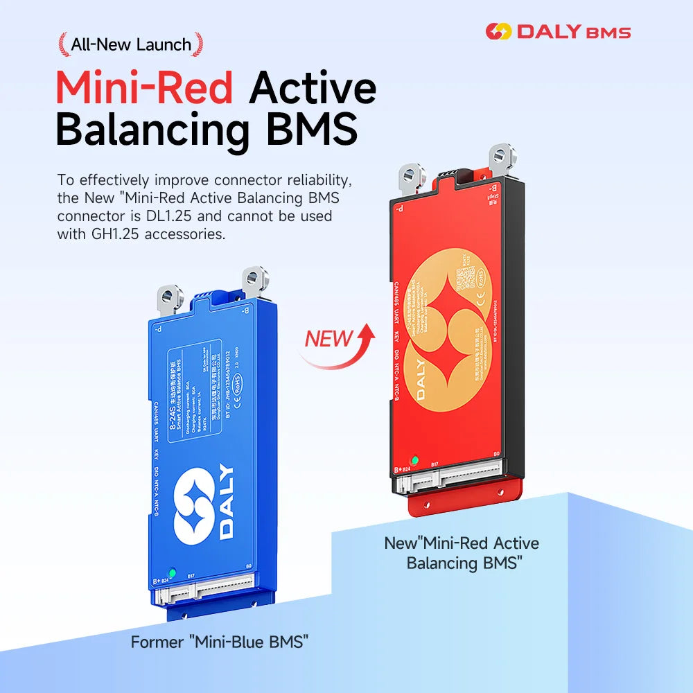 Daly Smart BMS 4S 7S 8S 24S 16S 17S 4S 40A 60A 100A 150A 1A Active Balance BMS for lifepo4 with wifi 4.3 LCD Built-in bt Li-Ion