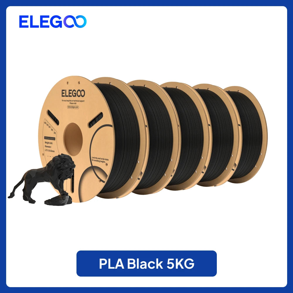 ELEGOO PLA Filament 10KG 1.75mm Plastic 3D PLA for 3D Printer Filament for FDM 3D Printer Elegoo
