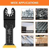 20 Pcs Oscillating Saw Blades Bi-metal Titanium Coated Multitool Blades Sharp Fast Cutting Tool Saw Blade for Wood Plastic Metal