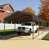 Heavy Duty Galvanized Steel Carport 10x20ft Extra Large All Weather Dual Vehicle RV Boat Shelter Garage Party Tent, Customized