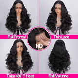 250 Density 46 Inch Body Waves 100% Human Hair 13x6 13x4 HD Transparent Lace Frontal Wig Pre Plucked Natural 360 Full Front Wigs