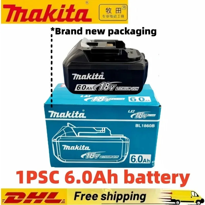 NEW Original Makita 18v 6Ah for Makita 18V Battery BL1830B BL1850B BL1850 BL1840 BL1860 BL1815 Replacement Lithium Battery