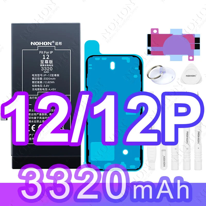 NOHON High Quality 2160mAh Battery For iPhone SE 2022 2020 2016 SE2 SE3 11 12 13 14 Phone Replacement Batteries With Tool Kit