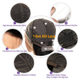 Chocolate Brown 13x4 Lace Front Human Hair Pre Plucked Body Wave Wigs For Women 40 Inch 13x6 HD Lace Frontal Wig 200% Density