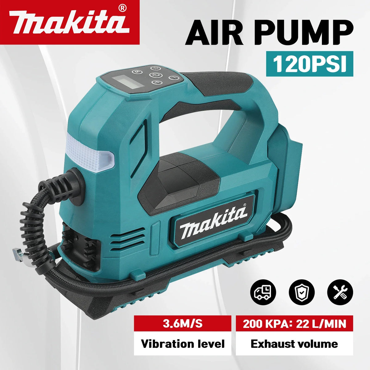 Makita DYS59 (No Battery) Automatic Cordless Inflator Electric Air Pump Car Tire Handheld Air Compressor For Makita 18V Battery