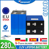 Tewaycell EU Stock 280Ah 314Ah LiFePO4 Battery 12V Grade A Rechargeable Pack 3.2V Lithium Iron Phosphate Prismatic EU Shipping