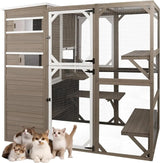 Outdoor catio enclosure, weatherproof, attaches to window, for multiple cats, easy assembly