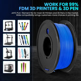 JAYO 3D PETG/PLA/PLA PLUS Filament 1.75mm PLA Filament 5 Rolls For Bambu FDM 3D Printer Neatly Wound 3D Printing Material for 3d