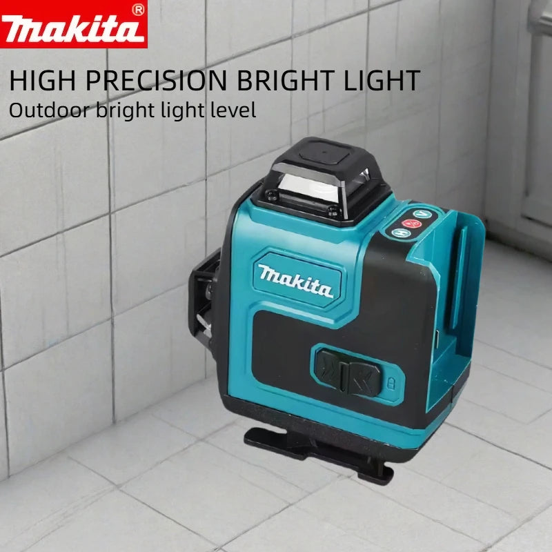 Makita 3D/4D 360° Green Laser Level: High Precision Horizontal/Vertical Construction Tool