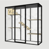 #Panoramic  Villa  House Household  Cage Solid Wood  Villa Large Indoor  Cabinet Luxury Glass Cat Room