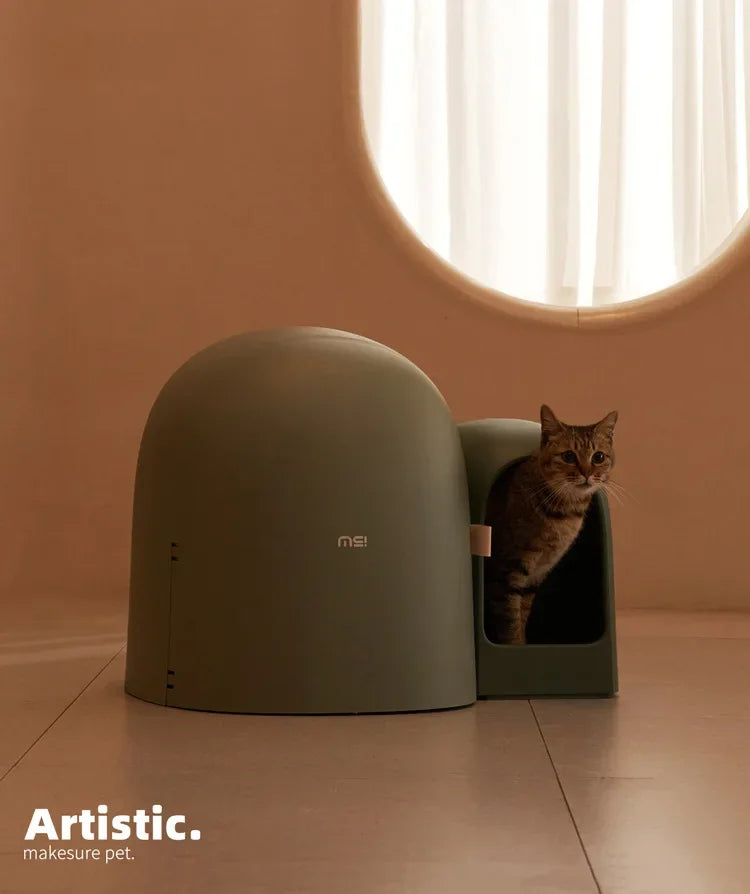 Cat Litter Box Cats Litter Drawer Fully Enclosed Large Size Cat Toilet Corridor Deodorant Anti-splashing Table Cat Supplies