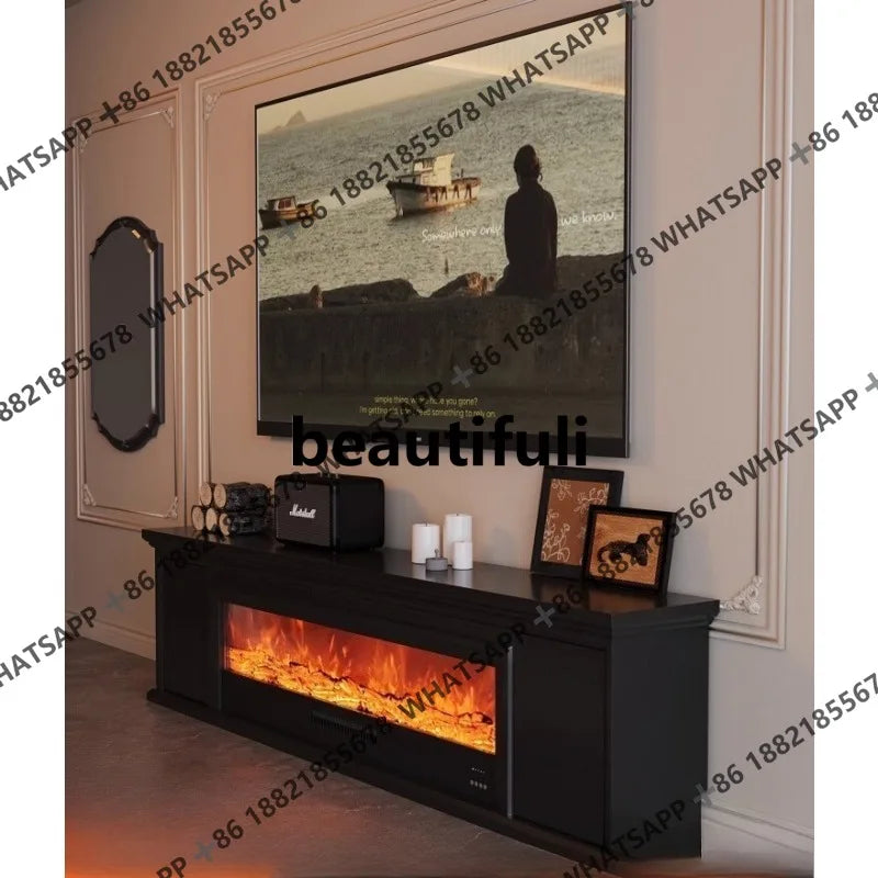 Fireplace, Electronic Simulation Flame Heating Decorative TV Cabinet Home Living Room New Storage Cabinet