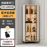 Corner Cabinet with Light Solid Wood Living Room Corner Corner Cabinet Display Bookcase Storage Triangle Cabinet Dining