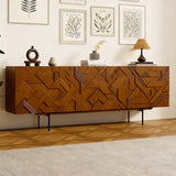 Solid wood dining side cabinet entrance entrance decoration living room multi-functional storage cabinet