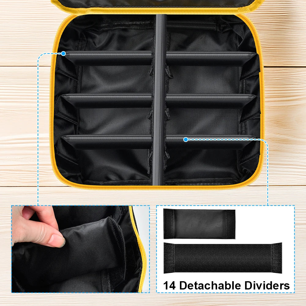 Double-Layer Battery Storage Bag for DEWALT Batteries & Chargers – Heavy-Duty Carrying Case Fits 20V/60V （Bag Only)