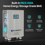 ECO-WORTHY 48V 314Ah (V1) LiFePO4 Lithium Battery, 16.1kWh High Capacity Energy Storage with Breakers RS485/CAN/RS232 for Home