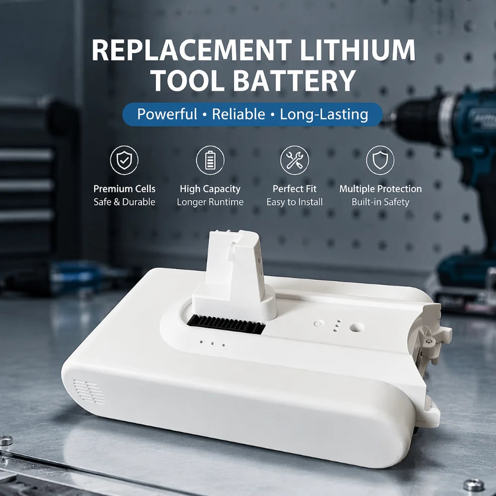 2026For Xiaomi Dreame V8 V9 V10 Lithium Battery 6000-12000mAh 25.2V Replacement