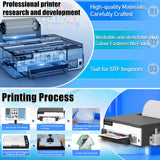 A4 A3 DTF Printer with Roll Feeder-XP600 Doubled Printing Speed Built-in White Stirring System for DIY T-Shirt Clothes print