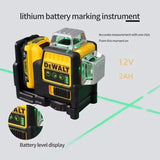 DEWALT DW089LG 3 Sides*360 Degree Vertical 12 Lines Laser Level Horizontal Green Light Level Meter Outdoor