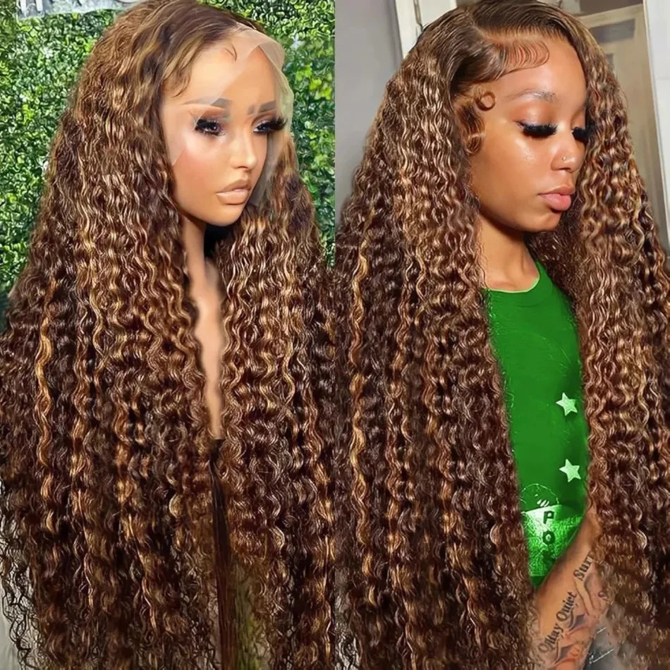 Body Wave Human Hair Wigs Highlight 4/27 HD Transparent Lace Frontal Wig 13x6 13x4 Human Hair For Women Preplucked Brazilian Wig