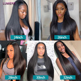 Bone Straight Human Hair Bundles with 13x4 HD Transparent Lace Frontal Closure And Bundle Real Virgin Hair Weave 3/4 Bundle Deal