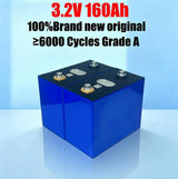 1-16PCS 3.2V 160Ah LiFePO4 New Grade A Battery Lithium Iron Phosphate For DIY 12V 24V Car Motor Batteries Modification Duty-free