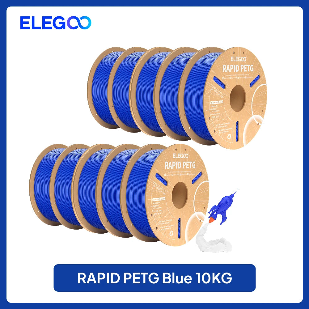 ELEGOO 4KG/5KG/10KG 1.75mm Rapid PETG Filament