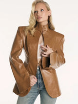 Sexy Solid Hollow Out Blazer Dress Women Chic Full Sleeves Shoulder Pads Slim Short Dresses 2026 Lady Evening Party Vestidos New