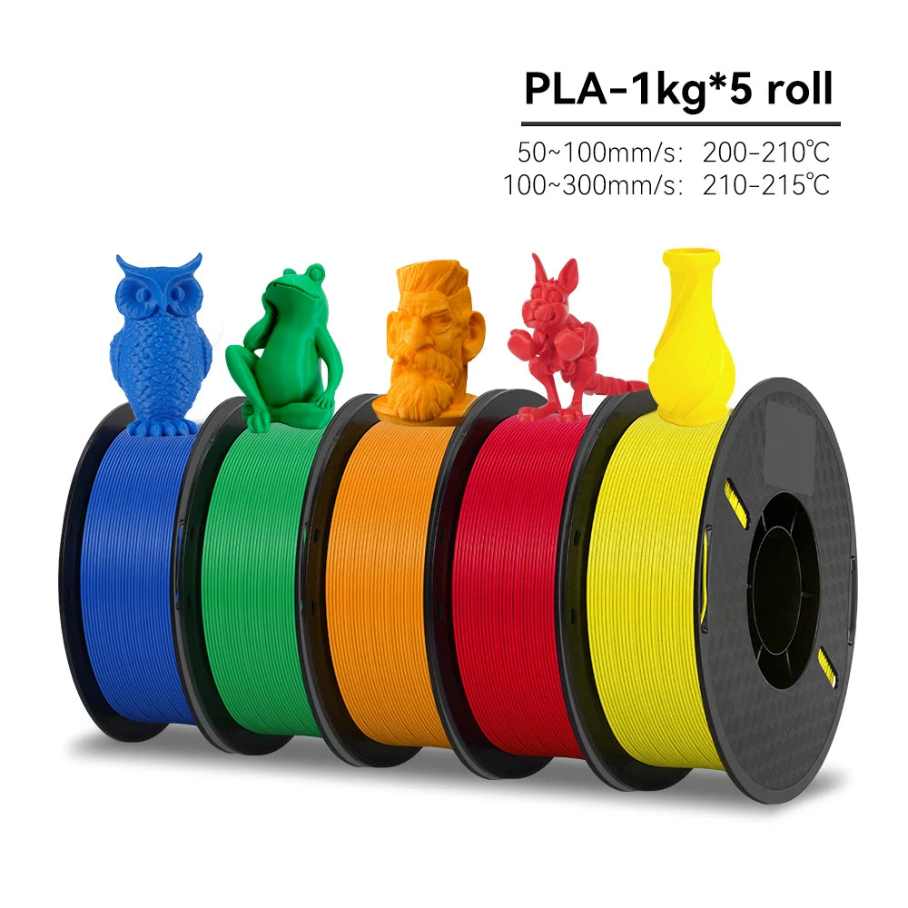 KINGROON High Speed PETG 3D Filament PLA/PETG 5KG 3D Printing Filament 1.75mm 100% Neatly Wound HS Filament 350mm/s Printing