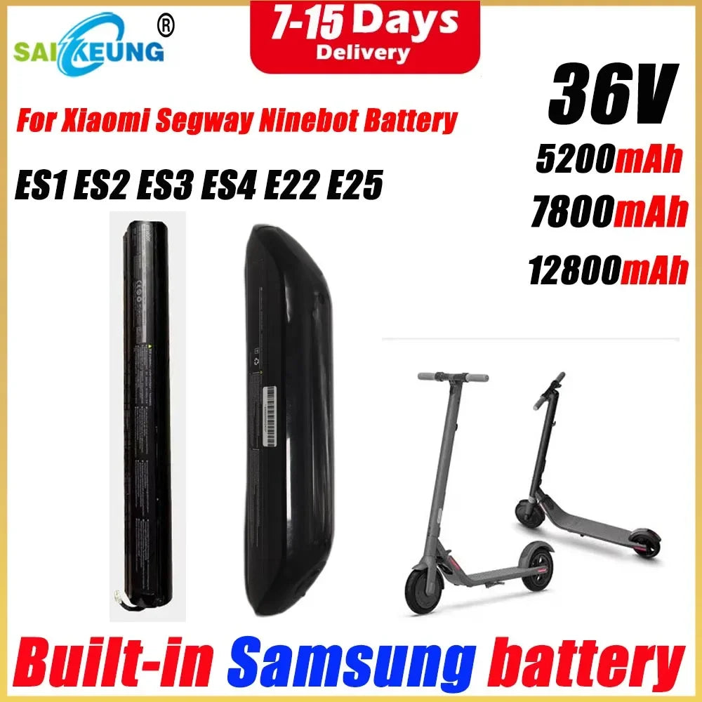 New Ninebot ES1 36V5200mAh 7800mah 12800mah Lithium Ion Battery for Ninebot Scooter ES2 ES3 ES4 E22 E25 Electric Scooter Battery