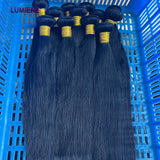 28 30 32 Inch Bone Straight Human Hair Extensions Brazilian Bundles Virgin Raw Human Hair 3 4 Bundles Hair Weave Extension